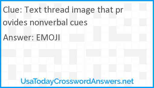 Text thread image that provides nonverbal cues Answer