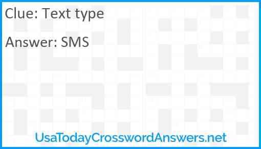 Text type Answer