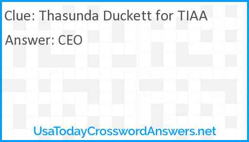 Thasunda Duckett for TIAA Answer