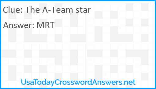 The A-Team star Answer