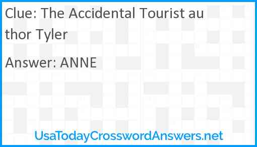 The Accidental Tourist author Tyler Answer
