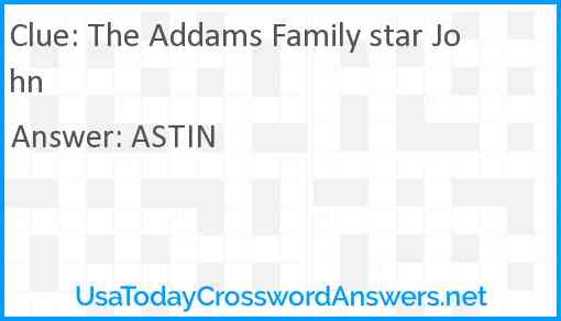 The Addams Family star John Answer