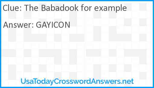 The Babadook for example Answer