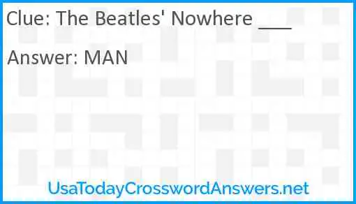 The Beatles' Nowhere ___ Answer