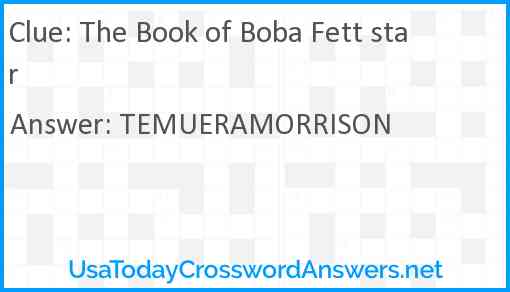 The Book of Boba Fett star Answer
