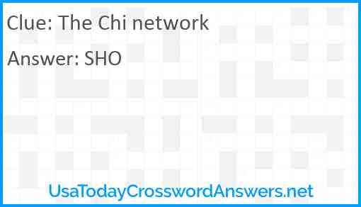 The Chi network Answer