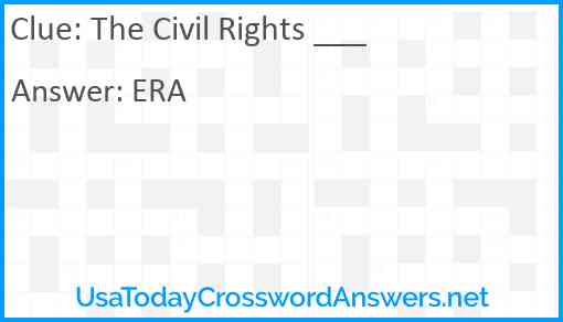 The Civil Rights ___ Answer