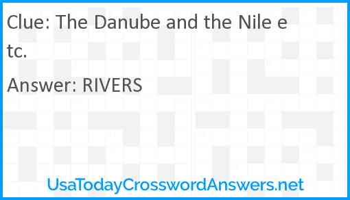 The Danube and the Nile etc. Answer