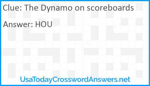 The Dynamo on scoreboards Answer