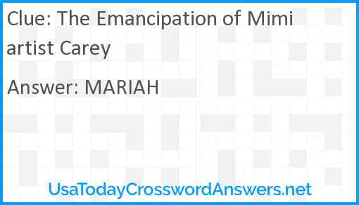 The Emancipation of Mimi artist Carey Answer