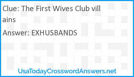 The First Wives Club villains Answer