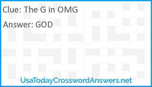 The G in OMG Answer