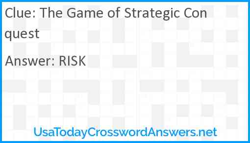 The Game of Strategic Conquest Answer