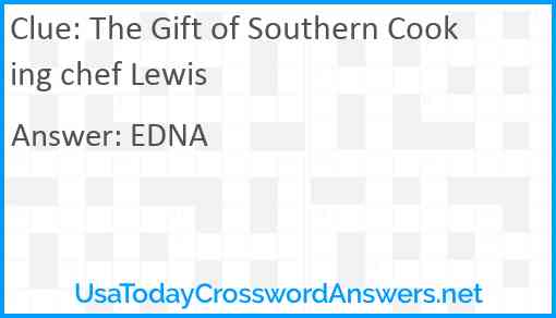 The Gift of Southern Cooking chef Lewis Answer