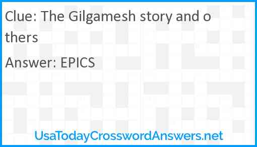 The Gilgamesh story and others Answer