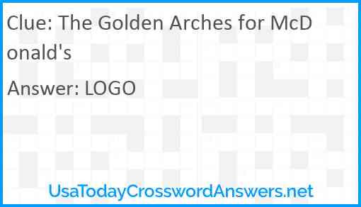 The Golden Arches for McDonald's Answer