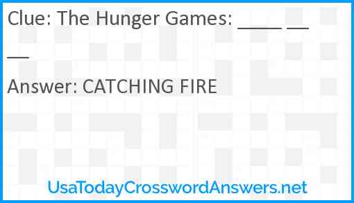 The Hunger Games: ____ ____ Answer
