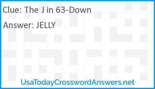 The J in 63-Down Answer
