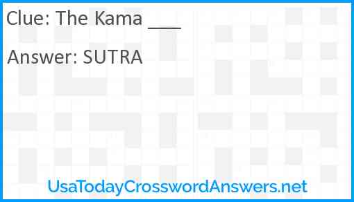 The Kama ___ Answer