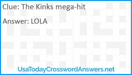 The Kinks mega-hit Answer