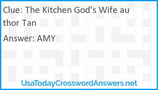 The Kitchen God's Wife author Tan Answer