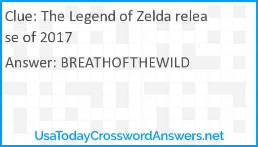 The Legend of Zelda release of 2017 Answer