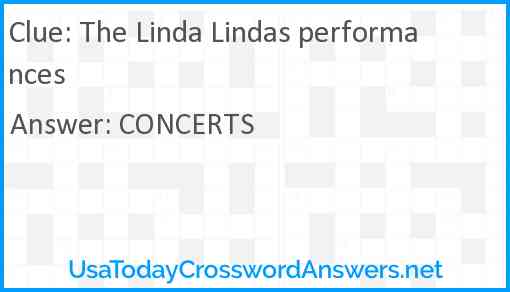 The Linda Lindas performances Answer