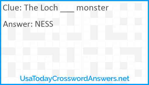 The Loch ___ monster Answer