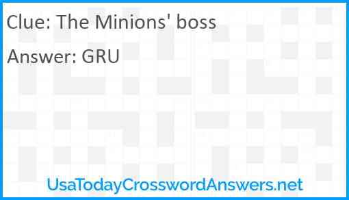 The Minions' boss Answer