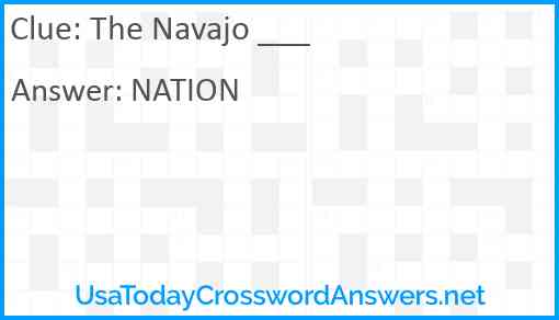 The Navajo ___ Answer