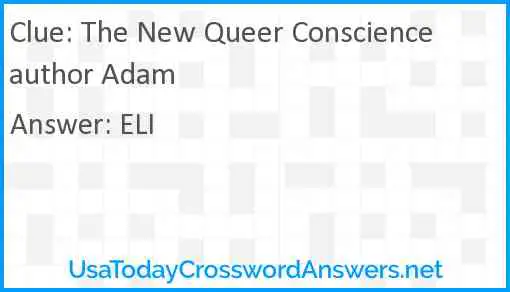 The New Queer Conscience author Adam Answer