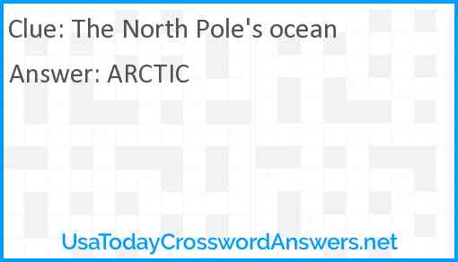The North Pole's ocean Answer