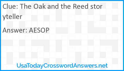 The Oak and the Reed storyteller Answer