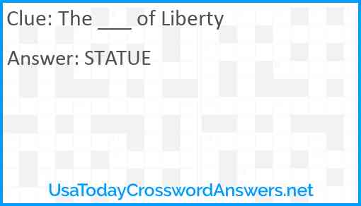 The ___ of Liberty Answer