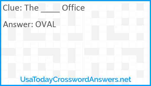 The ____ Office Answer