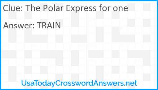 The Polar Express for one Answer