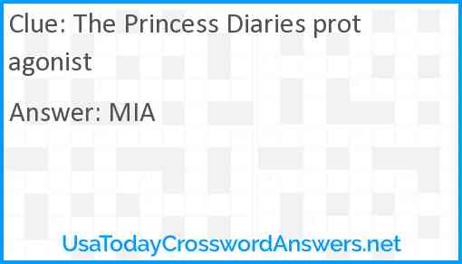 The Princess Diaries protagonist Answer