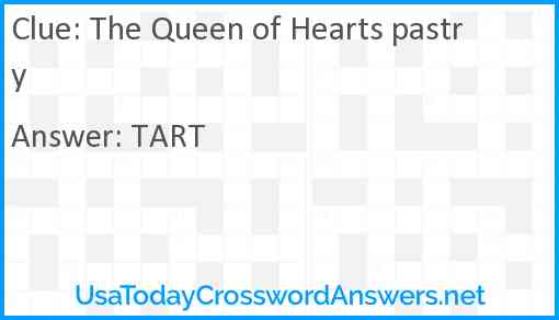 The Queen of Hearts pastry Answer