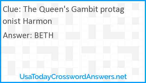 The Queen's Gambit protagonist Harmon Answer