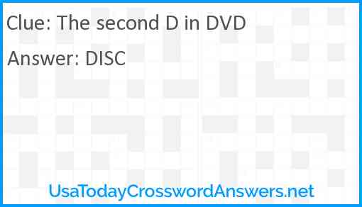 The second D in DVD Answer