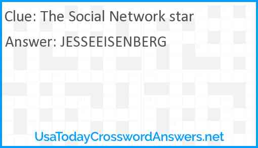 The Social Network star Answer