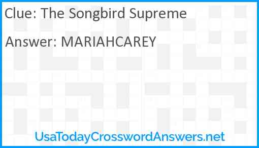 The Songbird Supreme Answer