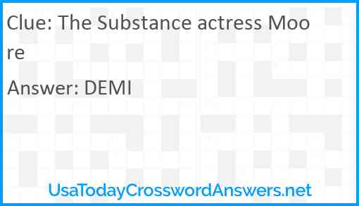 The Substance actress Moore Answer