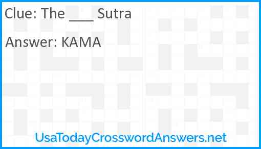 The ___ Sutra Answer