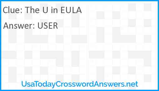 The U in EULA Answer