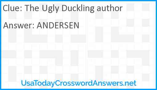 The Ugly Duckling author Answer