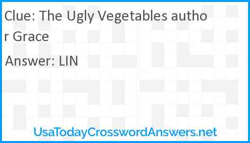 The Ugly Vegetables author Grace Answer