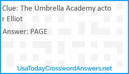 The Umbrella Academy actor Elliot Answer