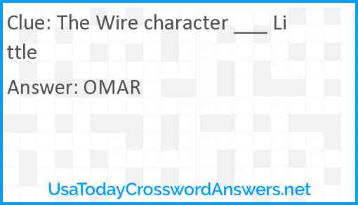 The Wire character ___ Little Answer