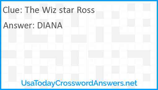 The Wiz star Ross Answer